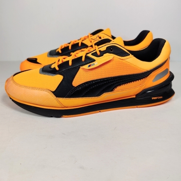 Puma BMW MMS Low Racer Motorsport Orange/Black Sneakers Mens Shoes Size 9 - Picture 1 of 12